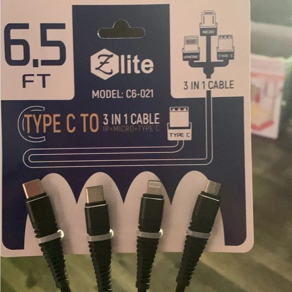 3-in-1 Type C Cable - Black